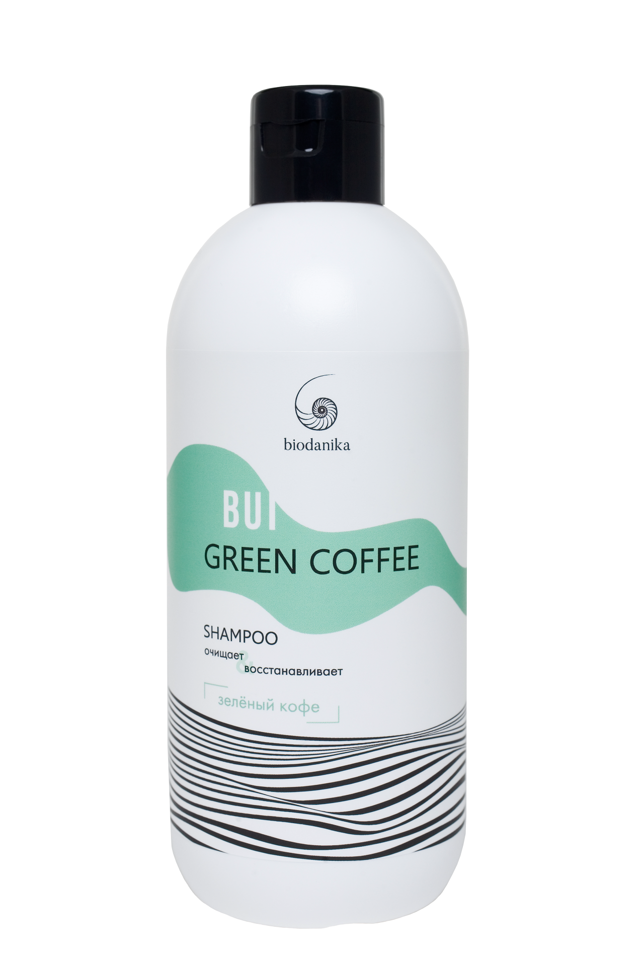Шампунь BIODANIKA натуральный без сульфатов с гиалуроновой кислотой, кофеином Bui Green Coffee Shampoo, 500 мл