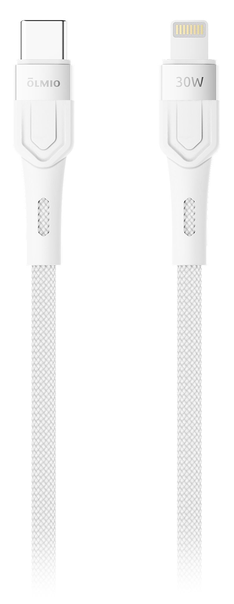 Кабель OLMIO BOLT, Type-C - Lightning, USB2.0, 1.2м, белый