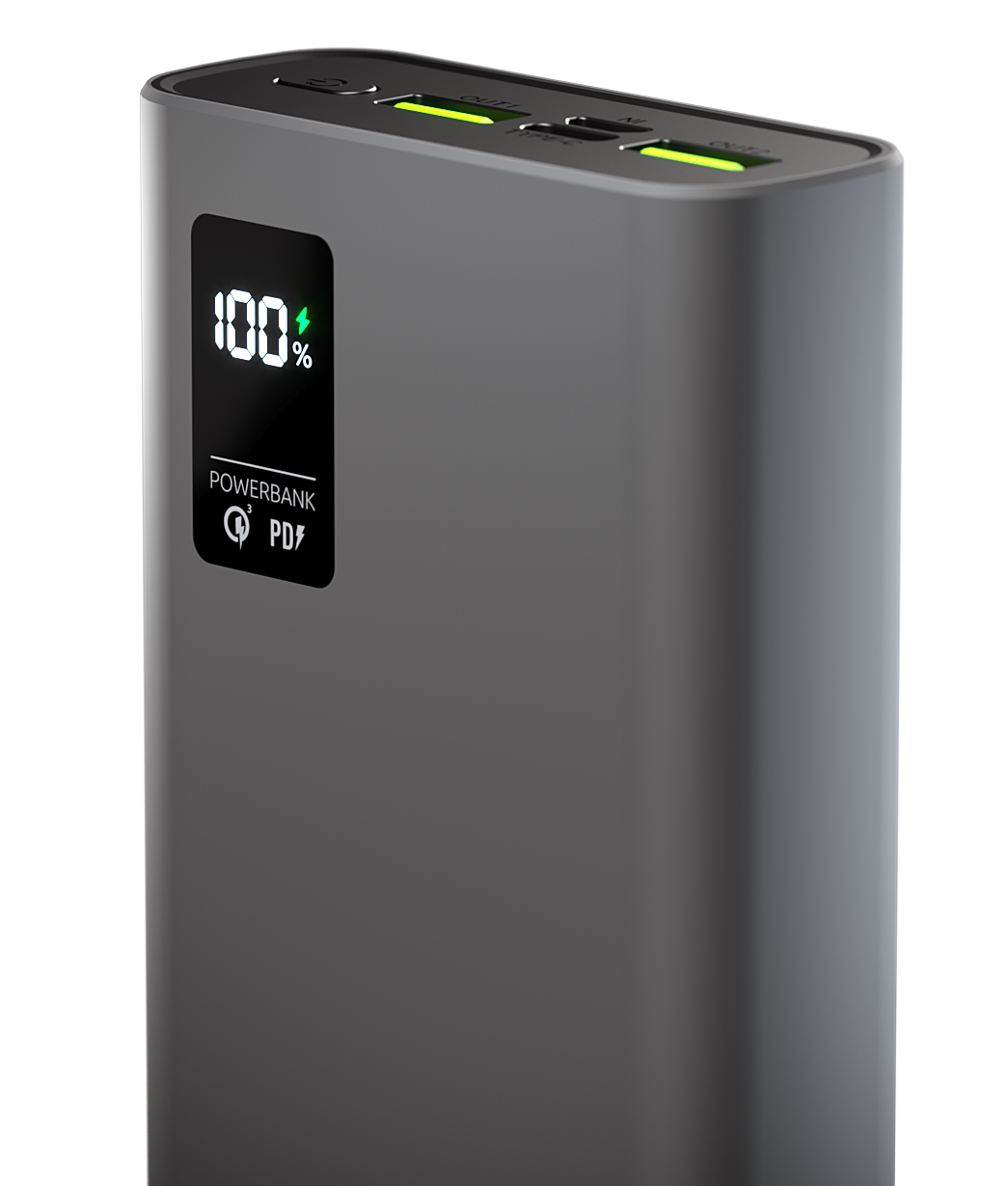Внешний АКБ OLMIO QR-20, 20000mAh, space-gray
