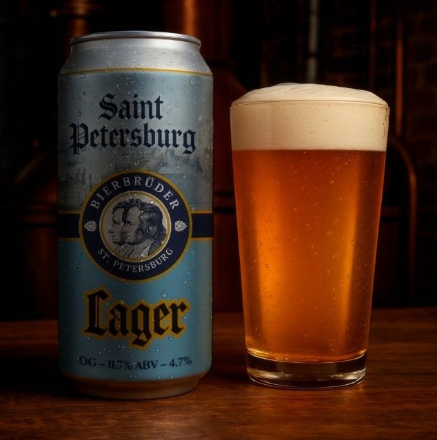 BIERBRUDER, Lager Helles Пиво Светлое Жб 0,45 / 0,5 Lager Helles Пиво Светлое AVB 4.7 | OG 11.5 | IBU 12