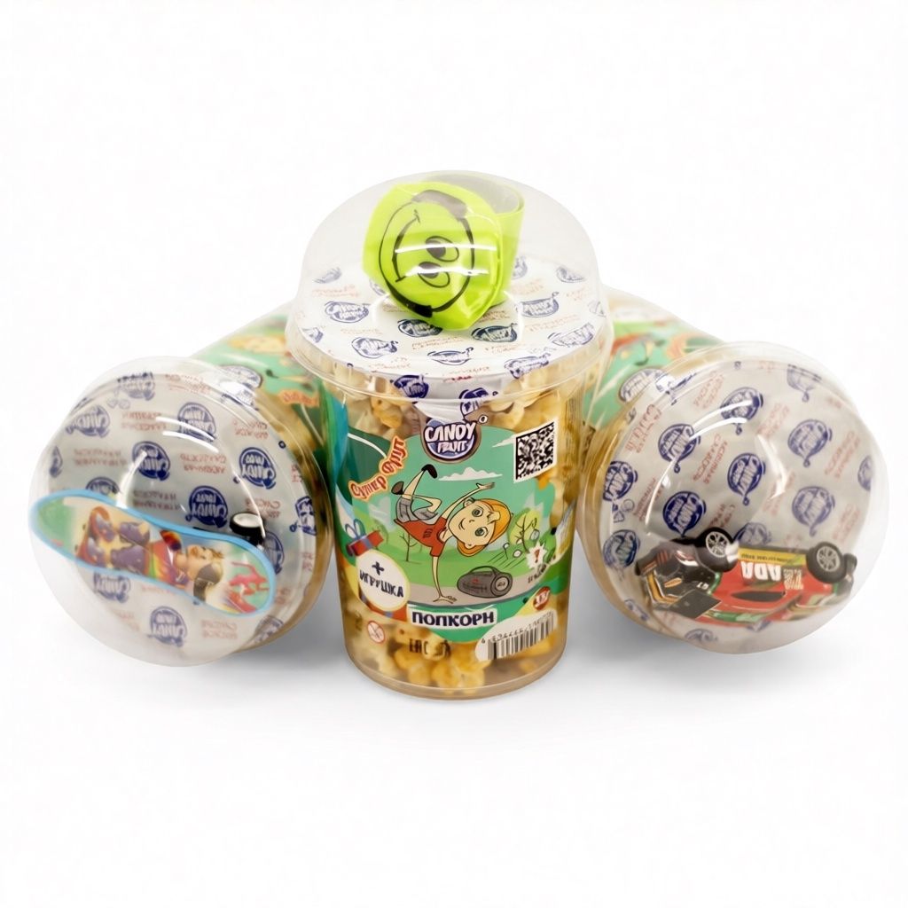 Готовая сладкая вата и готовый попкорн с игрушкой!!