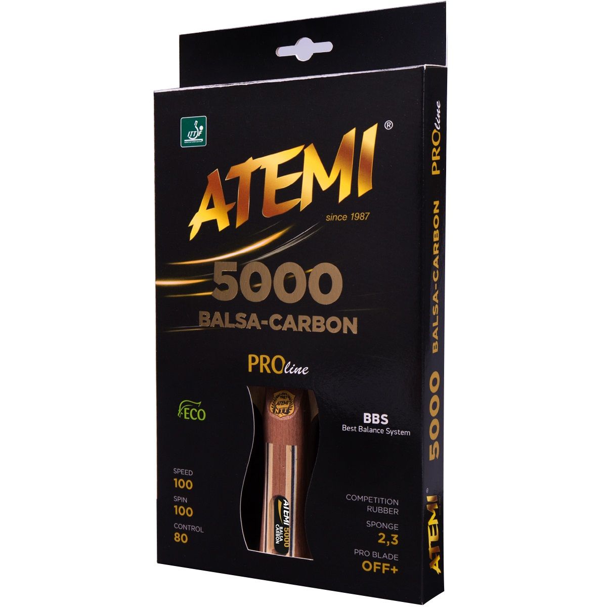 Ракетка для настольного тенниса ATEMI PRO 5000 Balsa-Carbon