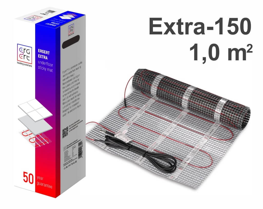 Нагревательный мат ERGERT Extra 150 - 1,0 м.кв. | ETME1500150
