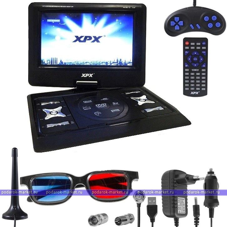 Портативный DVD плеер c TV тюнером XPX EA-1049D