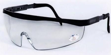 Очки защитные  прозрачные У - 01- панорамные, черная оправа, раздвижная дужка