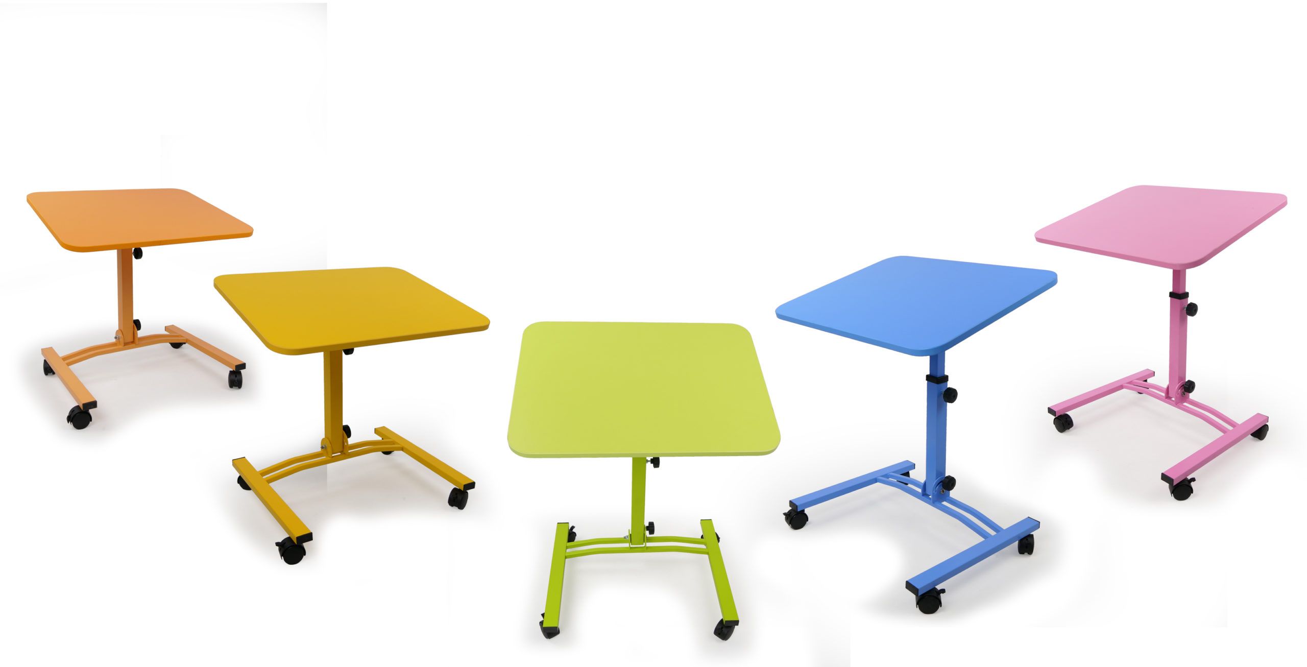 Компактный складной стол для ноутбука «Твист-2 цветная серия» на колесиках с регулировкой высоты и угла наклона