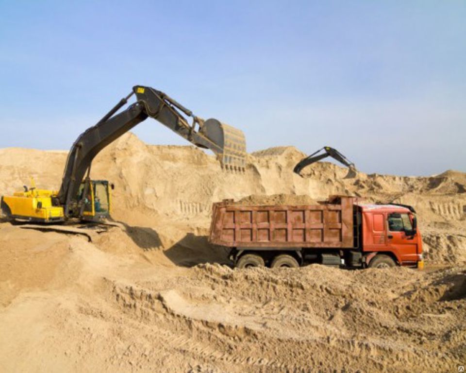 Песок для строительных работ.