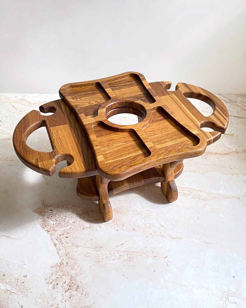 Винный столик "Мариньян" из дуба